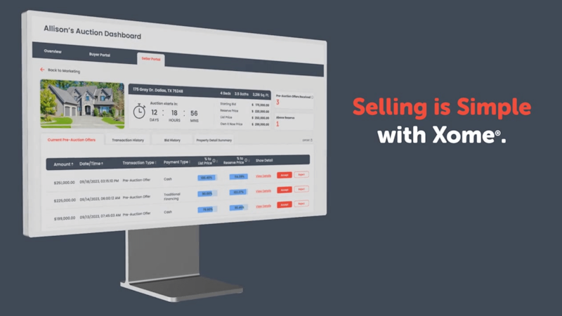 Xome online auction portal